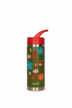Cargar imagen en el visor de la galería, Earthy Bottle Florcitas 532ml verde musgo