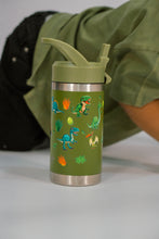 Cargar imagen en el visor de la galería, Kids Bottle Dinos 350ml verde musgo
